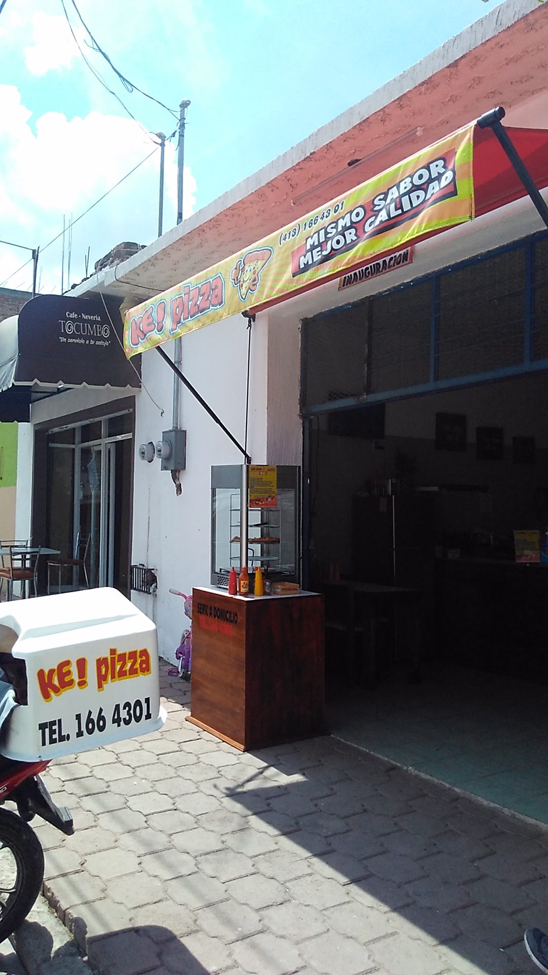 Fachada del local de Ke Pizza en Apaseo el Alto